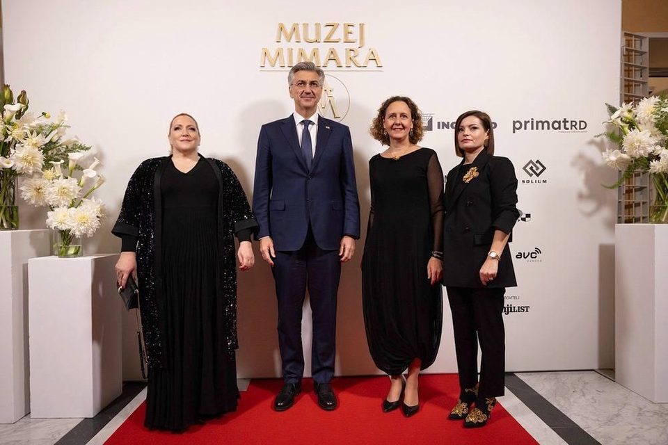 Svečano otvorenje Muzeja Mimare - Tajana Pleše, Andrej Plenković, Nina Obuljen-Koržinek, Mihaela Stipić (foto: Saša Ćetković)